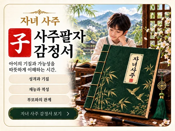 자녀 사주팔자 감정서 정본 표지