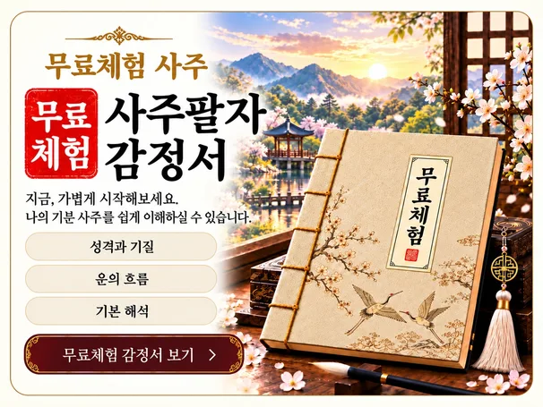 무료체험 사주팔자 감정서 표지
