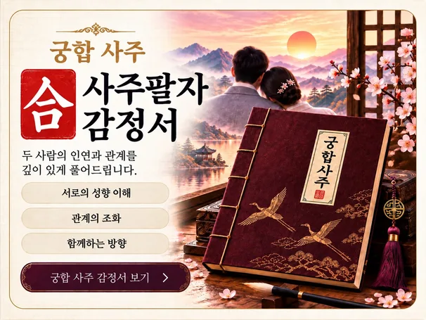 궁합 사주팔자 감정서 정본 표지